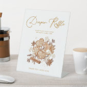 ジンジャーブレッドベビーおむつラッフルベビーシャワーサイン 台座サイン (インサイチュ)