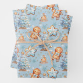 ジンジャーブレッドベビージンジャーブレッドクリスマスツリー ラッピングペーパーシート (インサイチュ)