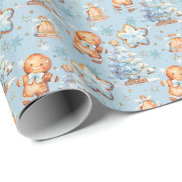 ジンジャーブレッドベビージンジャーブレッドクリスマスツリー ラッピングペーパー