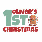 ジンジャーブレッドベビー初めてのクリスマス ベビーボディスーツ