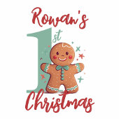 ジンジャーブレッドベビー初めてのクリスマス ベビーボディスーツ