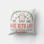 ジンジャーブレッドベーカリークリスマスサイン クッション (裏面)