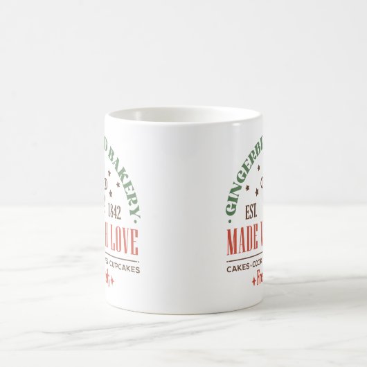 ジンジャーブレッドベーカリークリスマスサイン コーヒーマグカップ (中央)