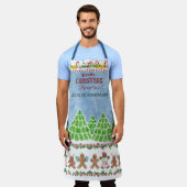 ジンジャーブレッドベーキングクリスマス最高の思い出祖母 エプロン (着用した状態)