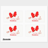 ジンジャーブレッドベーキングデイスティッカー 長方形シール (シート)