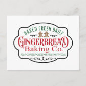 ジンジャーブレッドベーキング会社ノースポールクリスマス シーズンポストカード (正面)