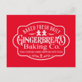 ジンジャーブレッドベーキング会社ノースポールクリスマス シーズンポストカード (正面)