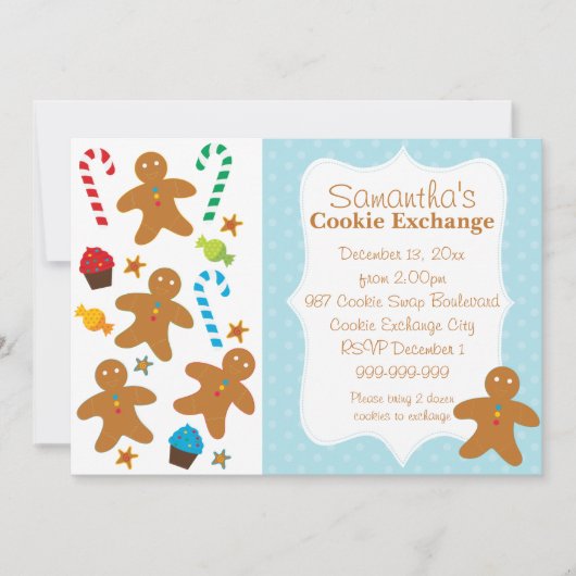 ジンジャーブレッドホリデイクッキーエクスチェンジ 招待状 (正面)