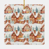 ジンジャーブレッドホリデークリスマスパターン セラミックオーナメント (裏面)