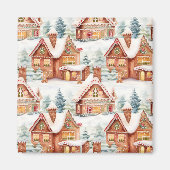 ジンジャーブレッドホリデークリスマスパターン マグネット (正面)