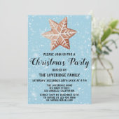 ジンジャーブレッドホリデークリスマスパーティースターブルースノー 招待状 (スタンド正面)