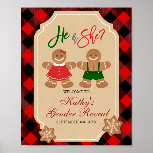 ジンジャーブレッドホリデージェンダーがウェルカムサインを明らかにする ポスター (正面)