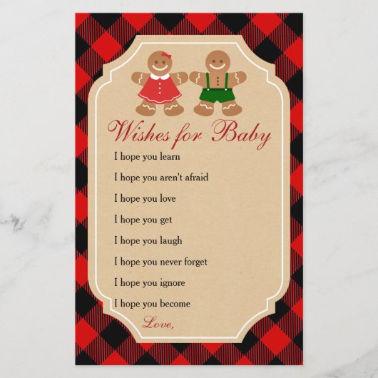 ジンジャーブレッドホリデージェンダーがベビーの願いを明らかにする (正面)