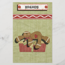 ジンジャーブレッドホリデーズレシピバインダーディバイダー 便箋