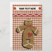 ジンジャーブレッドホリデーズレシピバインダーディバイダー 便箋 (正面/裏面)