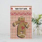 ジンジャーブレッドホリデーズレシピバインダーディバイダー 便箋 (スタンド正面)