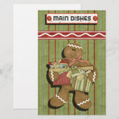 ジンジャーブレッドホリデーズレシピバインダーディバイダー 便箋 (正面/裏面)