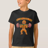 ジンジャーブレッドボディビルダー 冗談のショウガ人形 ウェイト Tシャツ (正面)