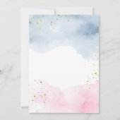 ジンジャーブレッドボーイガールクッキーピンクブルーウィンター 招待状 (裏面)