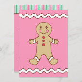 ジンジャーブレッドボーイ招待状 招待状 (正面/裏面)