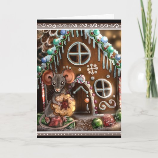 ジンジャーブレッドマウスクリスマス カード (正面)