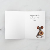 ジンジャーブレッドマウスクリスマス カード (内部)