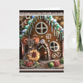 ジンジャーブレッドマウスクリスマス カード