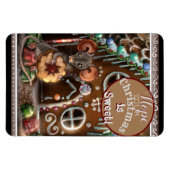 ジンジャーブレッドマウスクリスマス マグネット (横)