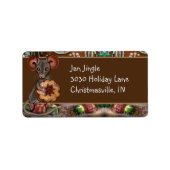 ジンジャーブレッドマウスクリスマス ラベル (正面)