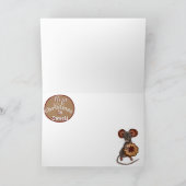 ジンジャーブレッドマウス甘いクリスマスカード カード (内部)