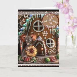 ジンジャーブレッドマウス甘いクリスマスカード カード