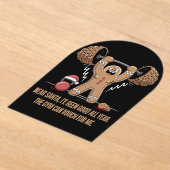 ジンジャーブレッドマンおもしろいクリスマスジムトレーニング アクリル招待状 (レイダウン)