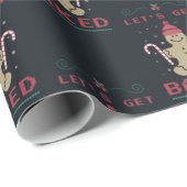 ジンジャーブレッドマンおもしろいクリスマスパターン ラッピングペーパー (ロールコーナー)