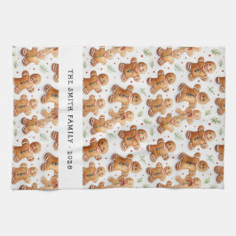 ジンジャーブレッドマンおもしろいノベルティオールオーバープリント キッチンタオル