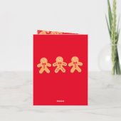 ジンジャーブレッドマンおもしろいファミリークリスマスパーティー 招待状 (裏面)