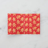 ジンジャーブレッドマンおもしろいファミリークリスマスパーティー 招待状 (内部)