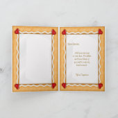 ジンジャーブレッドマンおもしろい折り畳み写真クリスマス シーズンカード (内部)