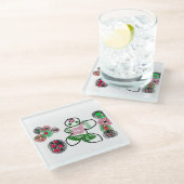 ジンジャーブレッドマンおもしろい ガラスコースター (アングル)