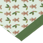 ジンジャーブレッドマンおよびヒイラギ ショートテーブルランナー (コーナー)