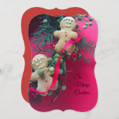 ジンジャーブレッドマンお菓子交換会 招待状 (正面/裏面)