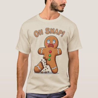 ジンジャーブレッドマンがついに壊れた 面白いクリスマス Tシャツ