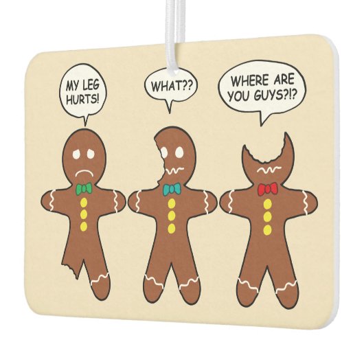 ジンジャーブレッドマンが痛い カーエアーフレッシュナー (左)