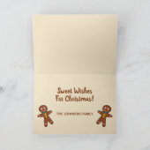 ジンジャーブレッドマンが私の足をカスタマイズして痛む シーズンカード (内部)