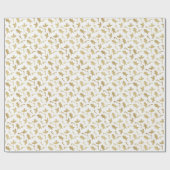 ジンジャーブレッドマンとそのほかクリスマスパターン ラッピングペーパー (フラット)