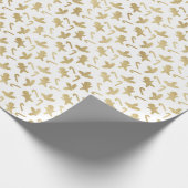 ジンジャーブレッドマンとその仲間たちのクリスマスパターン ラッピングペーパー (角)