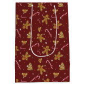 ジンジャーブレッドマンとクリスマスのクッキー ミディアムペーパーバッグ (裏面)