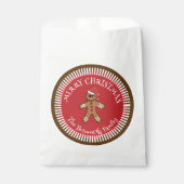 ジンジャーブレッドマンとサンタハットメリークリスマス フェイバーバッグ (正面)