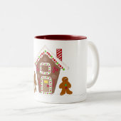 ジンジャーブレッドマンとジンジャーブレッドハウス ツートーンマグカップ (正面右)