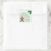 ジンジャーブレッドマンとホリー スクエアシール (バッグ)