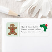 ジンジャーブレッドマンとホリー ラベル (インサイチュ)